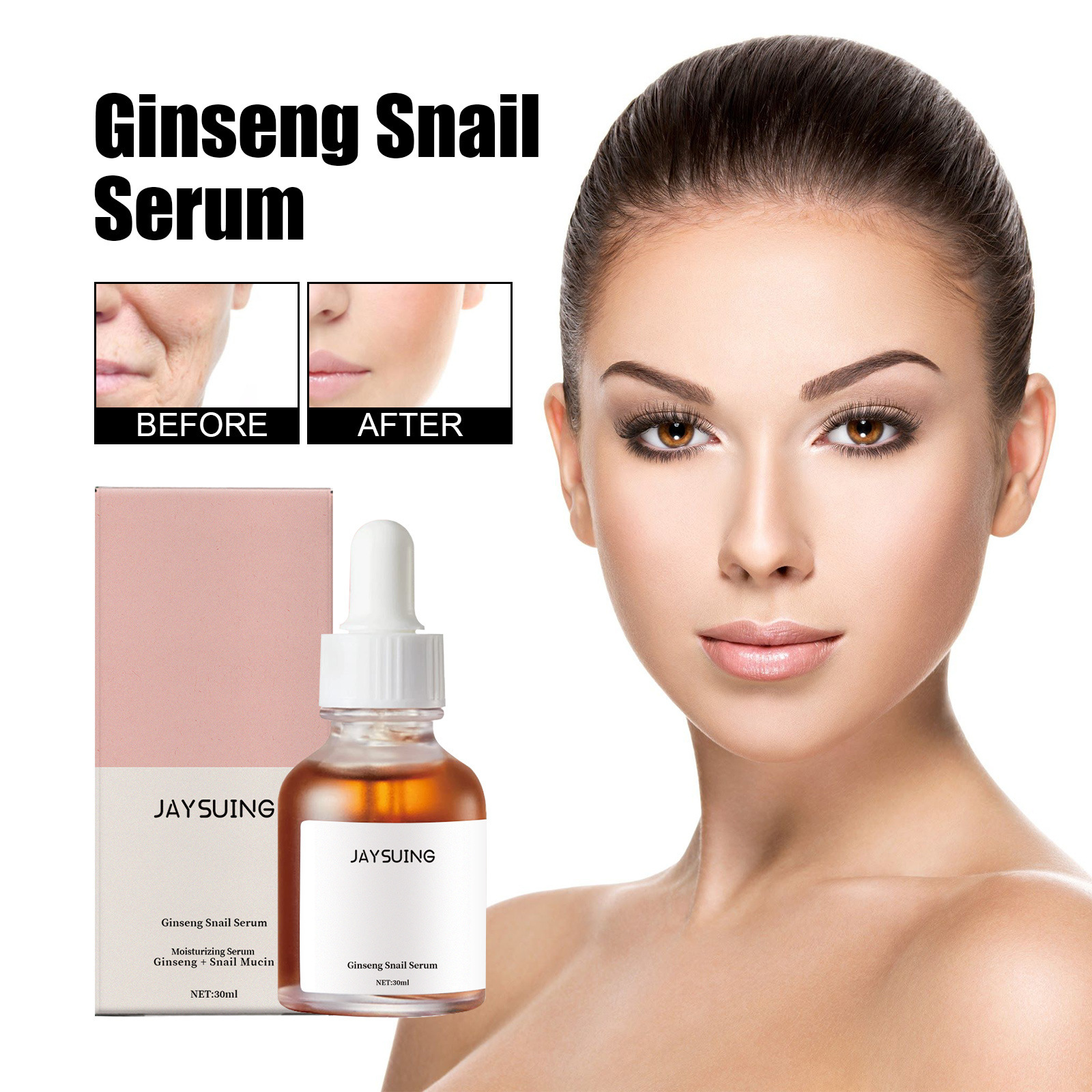 Ginseng snail brightens skin tone, moisturizes repairs dull skin, reduces fine lines wrinkles, and essence 2024 popular_voghion.com