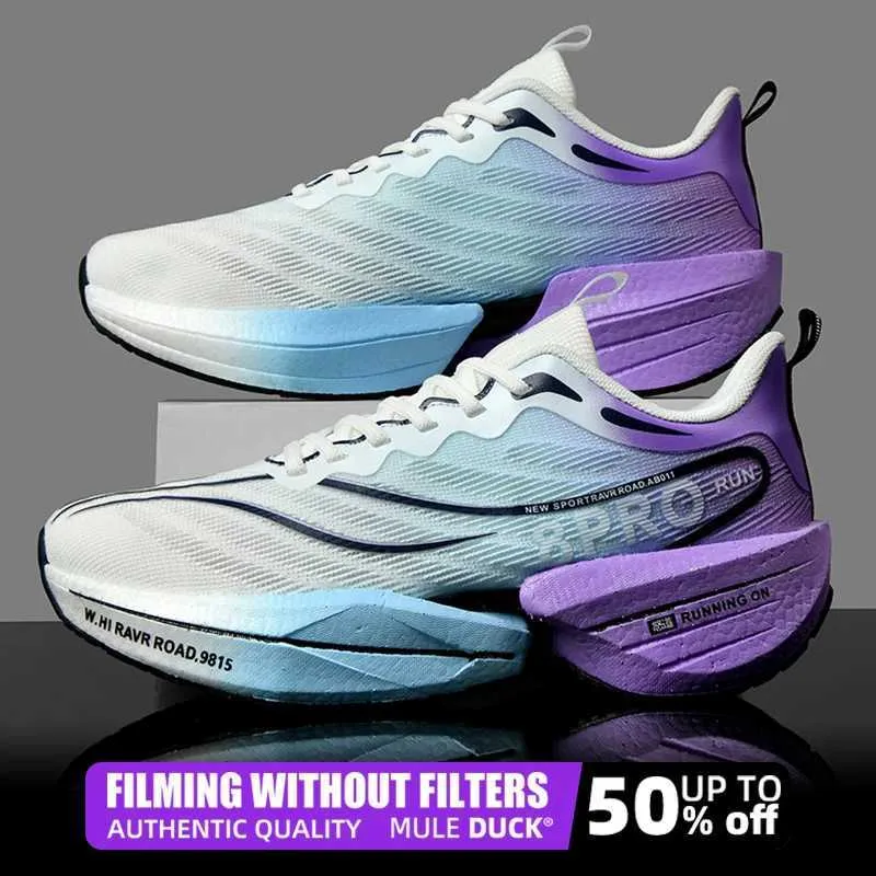 Scarpe da corsa sportive con piastra in carbonio Speciality Marathon Air Cushion da uomo, traspiranti, leggere e comode, antiscivolo._voghion.com