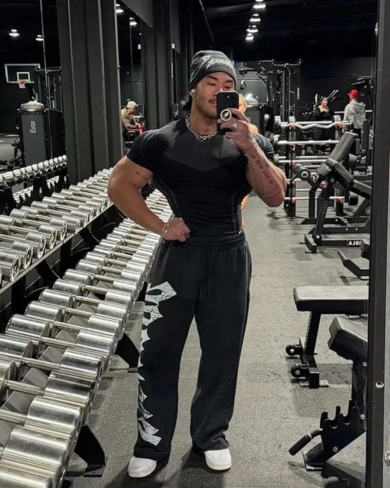 T-shirt de compression à manches courtes pour homme, séchage rapide, pour vélo, course à pied, entraînement, vêtements de sport, W250317_voghion.com