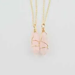 Natürlicher Kugelform Türkis Kristall Stein Quarz Heilpunkt Schmuck Anhänger Halskette für Frauen_voghion.com