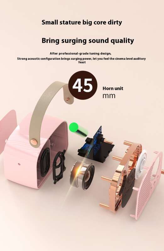 Subwoofer, Mini-Lautsprecher, Kabellose hohe Klangqualität, Übergewicht High-End, tragbar für Zuhause und draußen_voghion.com