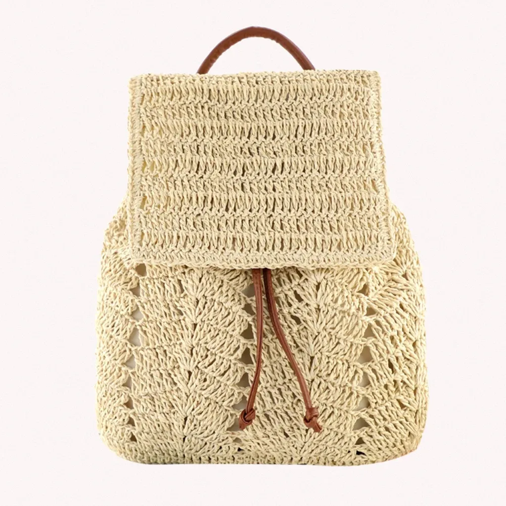 Borsa a tracolla in paglia estiva da donna Boho Bohemian Hollow Hobo Borse da viaggio all'uncinetto per donna Zaino da spiaggia lavorato a maglia 240808_voghion.com