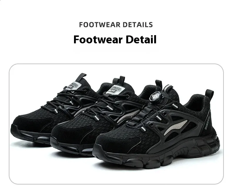 Rotating Button Mens Womens Steel Toe Plus Size 47 48 Work Sports Shoes Protective Safety Boots 250226_voghion.com
