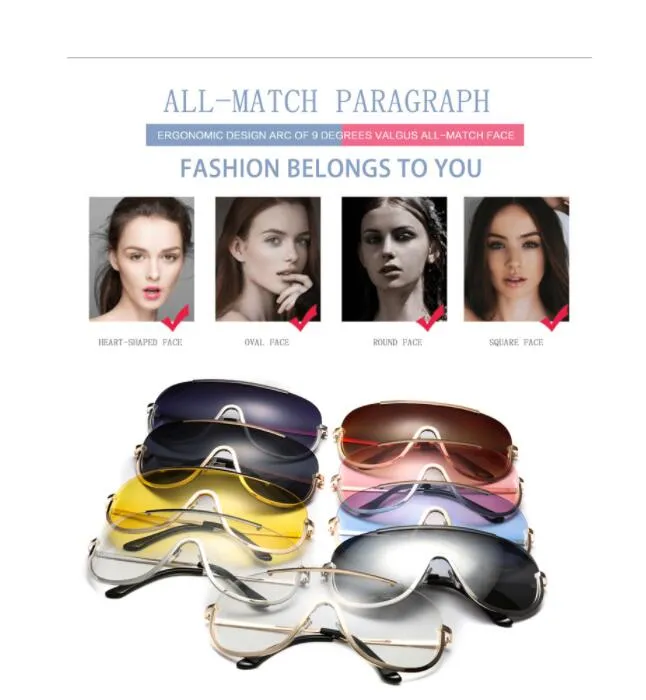 Gafas de sol grandes y brillantes para mujer 2018, nuevas gafas de sol cuadradas de gran tamaño con forma de G blanca, gafas de sol de marca de diseñador, gafas de sol de moda para mujer_voghion.com
