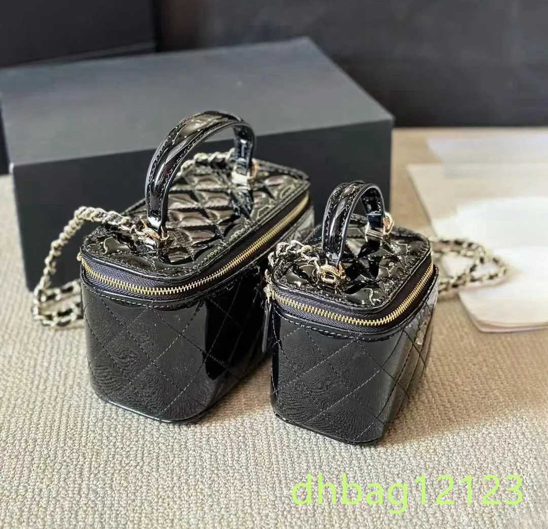 Sac de créateur, longue boîte, trousse de maquillage avec miroir, étui à cosmétiques, poignée bouffante, 18 x 10 cm et 10 x 8 cm, sac à main vintage chic pour_voghion.com