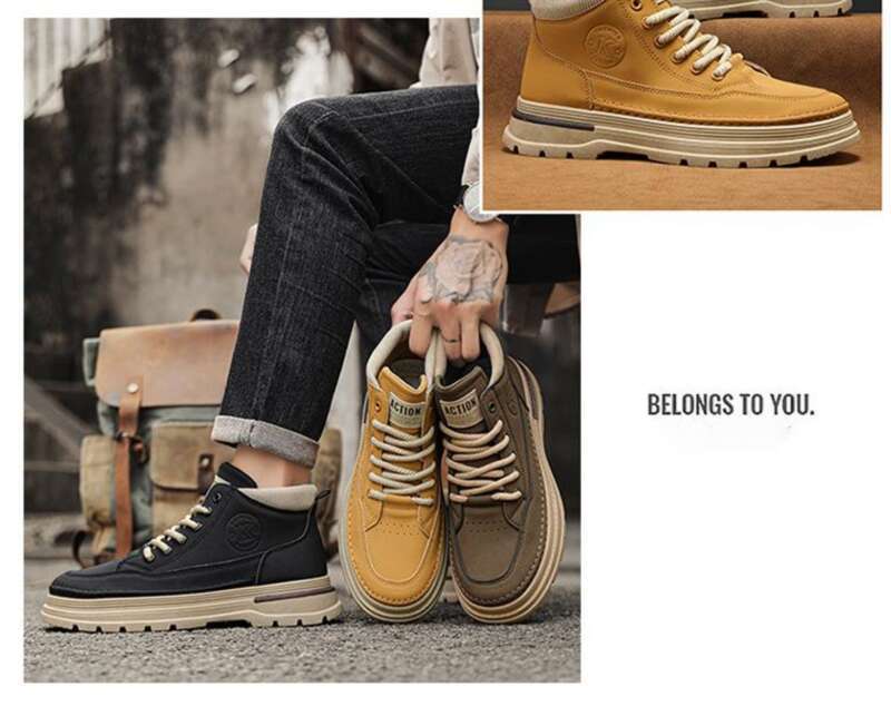 Martin Herren Herbst Neue Britische Stil High Top Arbeitskleidung Hacke Trendy Vielseitig Dick Oled Port Und Freizeit Hort_voghion.com
