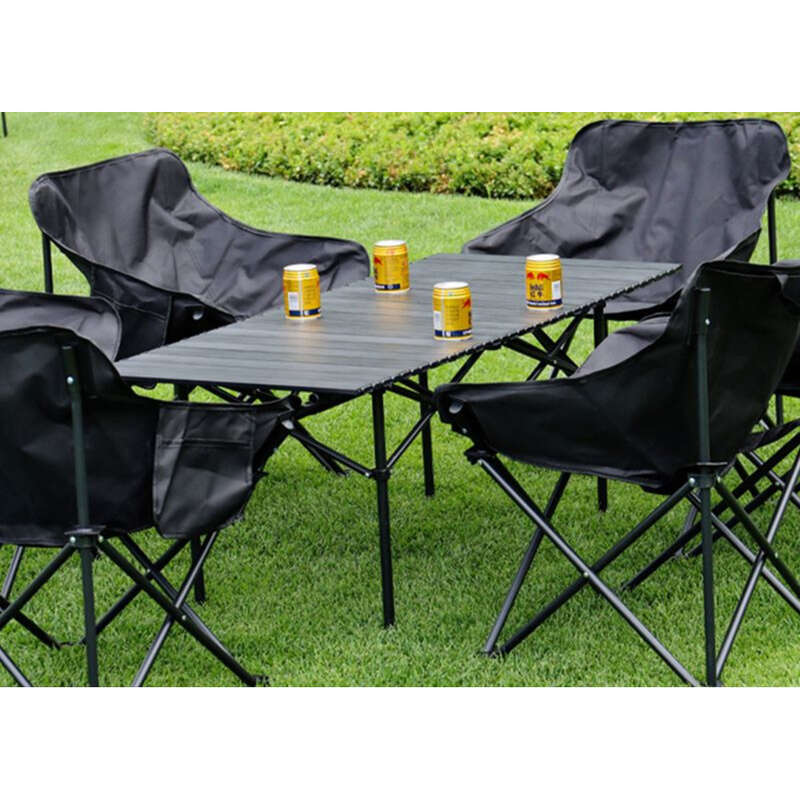Udendørs sammenklappelig transportabel kyllingerullebord Picnicbord og stolebod Picniccampingudstyr fuld af_voghion.com