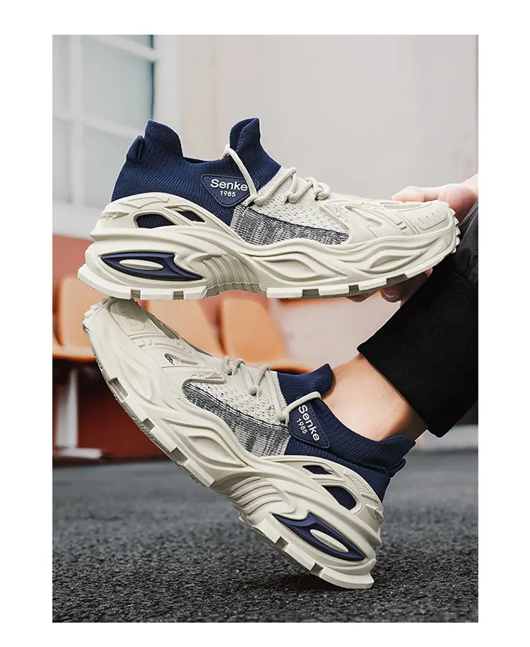 Herren Freizeitschuhe Mit Dicker Sohle Und Atmungsaktivem Mesh_voghion.com
