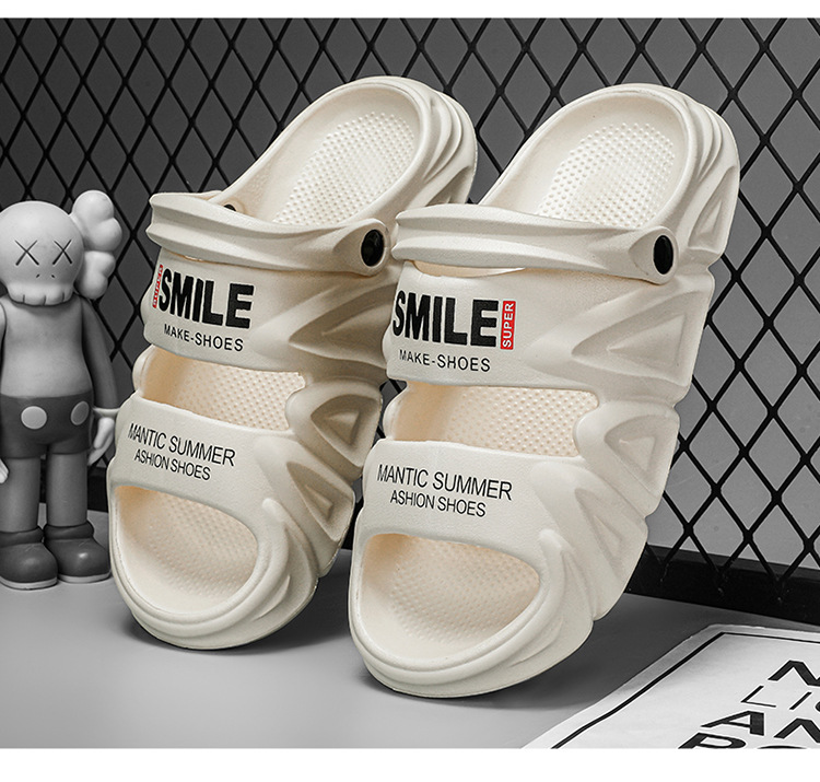 2024 Sommer Herren One Line Füße Stepping Outdoor Große Strandschuhe Live-Streaming Hausschuhe_voghion.com