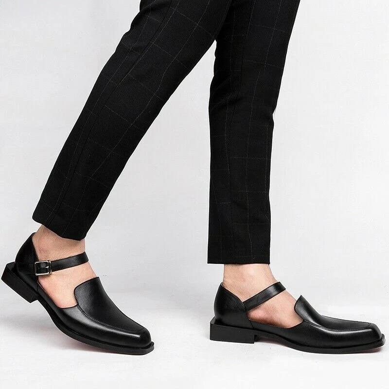 Chaussures décontractées pour homme avec boucle bout rond_voghion.com
