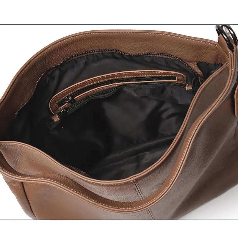 Zency Winter Einfaches Design Handtasche Große Kapazität Diebstahlsichere Hobos Umhängetaschen Für Damen Mode Elegante Weibliche_voghion.com