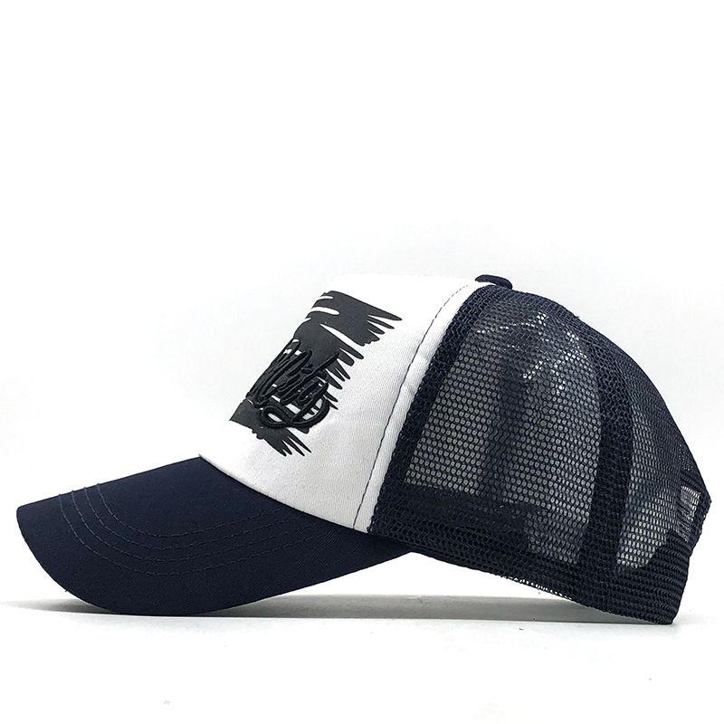 Unisex gewaschene Baumwolle Welle bestickt Welle Baseball machen alte Ente Kappe Frühling Sommer Outdoor Hut für Damen_voghion.com