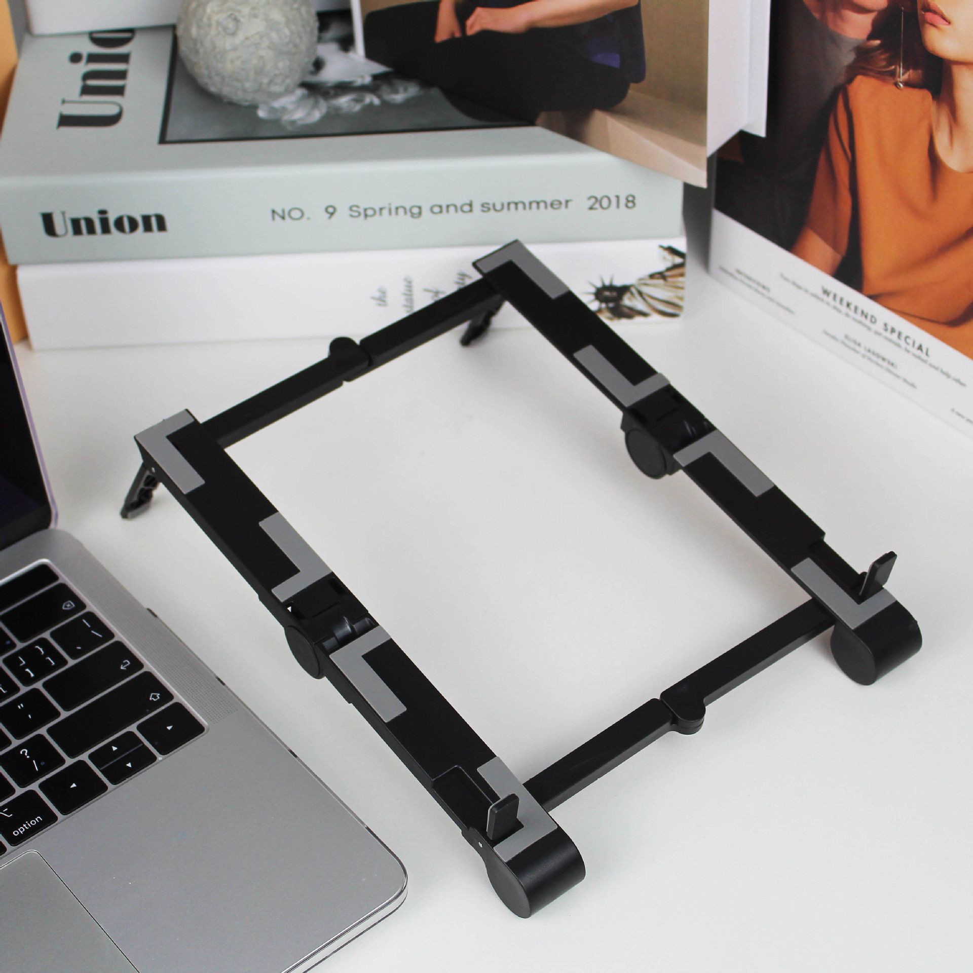 Soporte plegable para portátil, soporte para tableta de escritorio, soporte para MacBook, tableta, iPad, soporte universal antideslizante para teléfono, accesorios para portátil_voghion.com