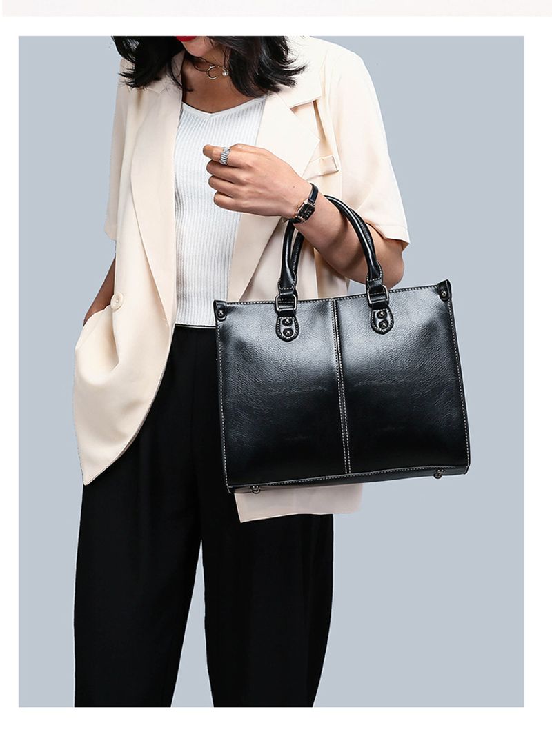 large tote handbag splicing shoulder messenger women's bag_voghion.com