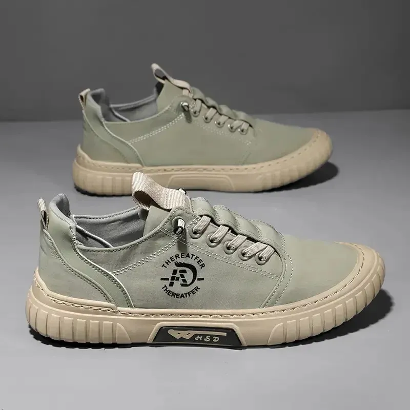 Baskets noires décontractées et respirantes pour hommes, chaussures de conduite, de marche, de tennis, de skate, plates, Zapatillas Hombre 240617_voghion.com