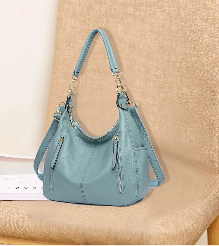 Zency Borsa a mano in vera pelle morbida di alta qualità, grande capacità, da donna, hobo, elegante, classica, a tracolla_voghion.com