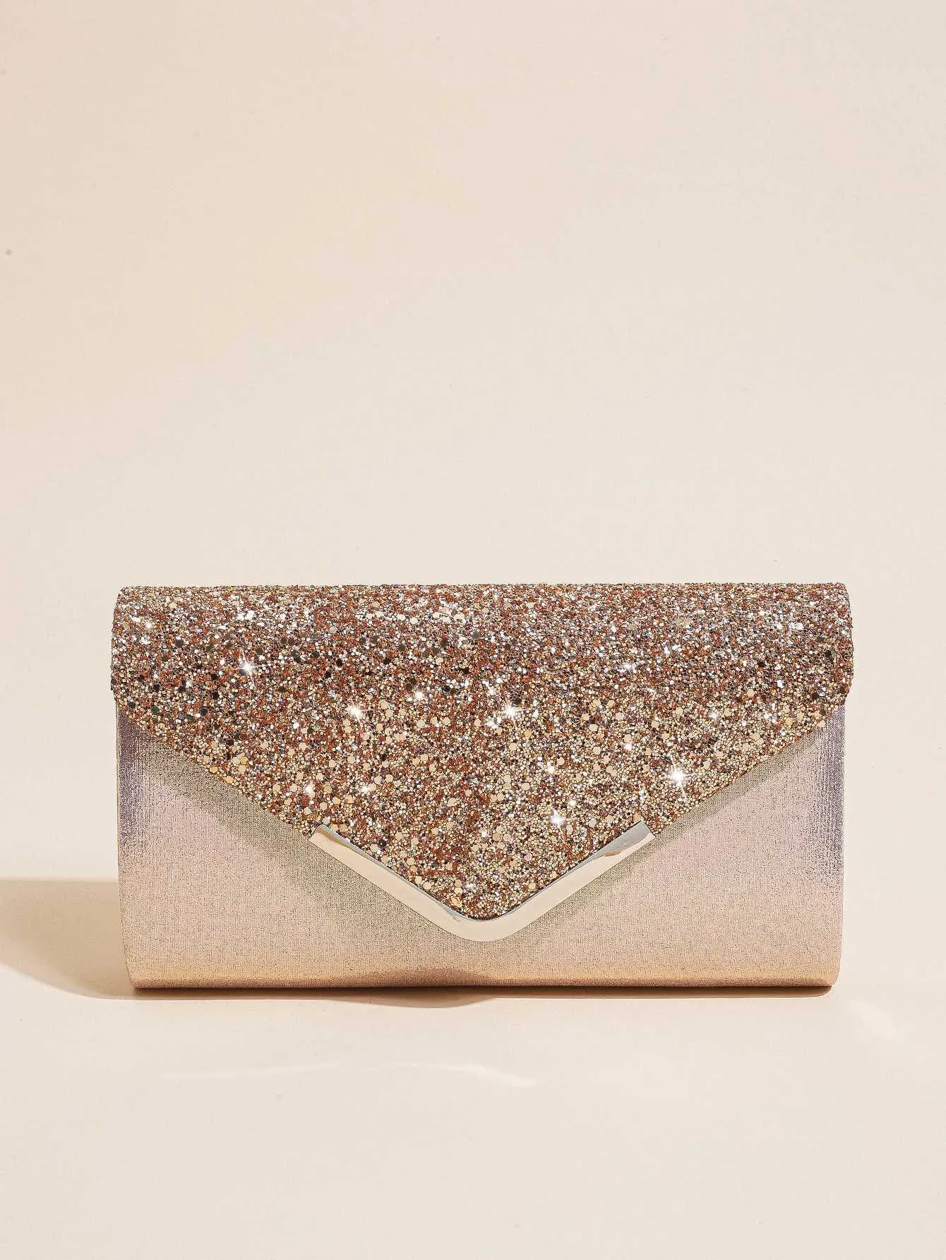 Womens evening envelope handbag promotion sequin clutch wallet shoulder chain cross body bag Y241019_voghion.com