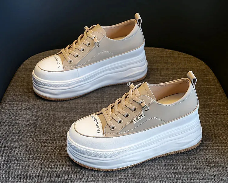 7cm rindsleder vulkanisierte plattform keilförmigen versteckte schnürsenkel schnürsenkel erhöhen lässige mode sport frauen_voghion.com