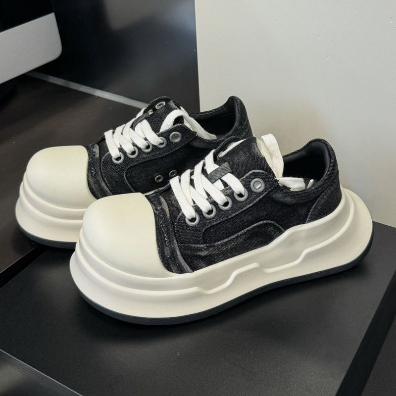 Daha Fazla ve Daha Şık Big Head 2024 yeni echte Leder Denim ürünleri Günlük Sporlar için Sohle Schuhe_voghion.com
