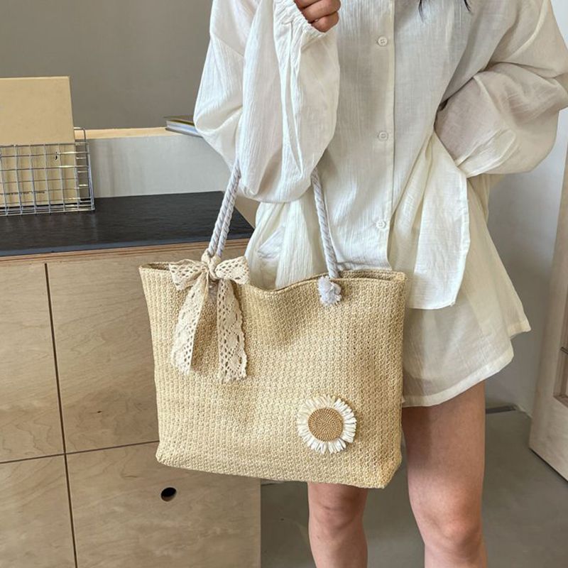 Elegante borsa a mano da donna con borsa web per l'Urlaub sulla spiaggia, piccola borsa con Henkel, alla moda_voghion.com