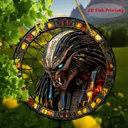 Alien Warrior Suncatcher - 8" Colorful Acrylic Art. Intergalactic Decor For Garden Or Home, Perfect As A Unique Gift._voghion.com