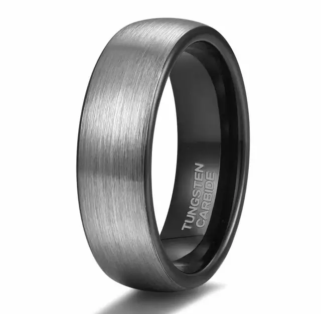 Ready Stock Somen Men Custom Engraved 4mm 6mm 8mm Tungsten Ring for Women Vintage Wedding Band Couple Engagement Rings Anels_voghion.com