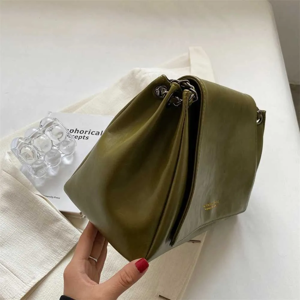 MOODS Retro Tašky přes rameno Pro Ženy 2023 Designová Kabelka Elegantní Řetízek Měkká PU Kůže Velká Kapacita Crossbody Messenger_voghion.com