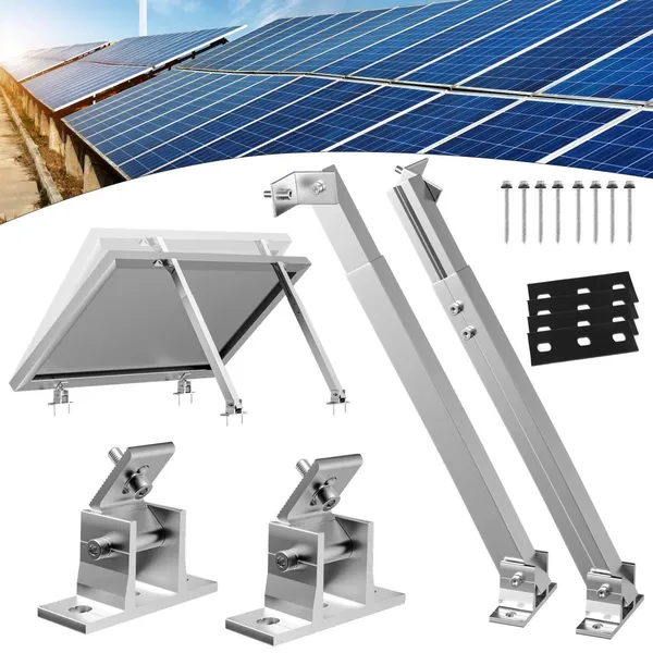 Solar Foot Bracket Set Adjustable Photovoltaic Panel Mount_voghion.com