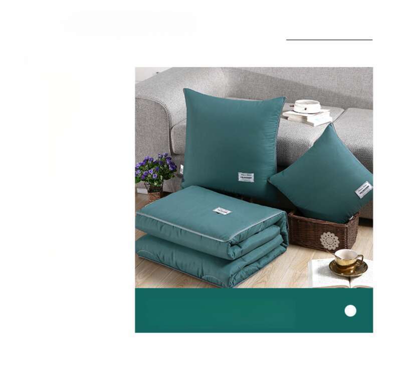 Simplicity, Embroidered Bedding, Dual Purpose Pillow, 2-in-1 Thickened Square Air Conditioner, Solid Colour Cushion_voghion.com