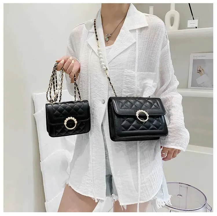 Borsa a spalla e tracolla elegante da donna con catena di perle_voghion.com