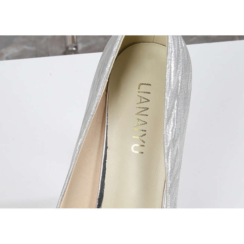 914-A6 Argento scintillante 2025 Primavera/Estate Nuovo stile Tacco ultra alto e sottile Piattaforma impermeabile Pesce Bocca bassa Donna_voghion.com