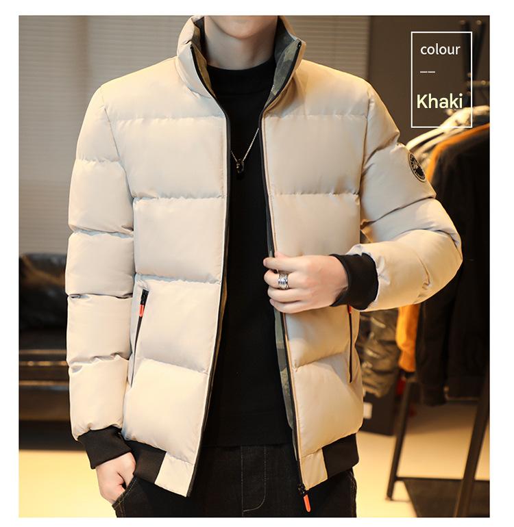 Herrenbekleidung Herren Stehkragen Pufferjacke - Winter Thermomantel mit modischer Steppung (Oversize Trendy Style)​​_voghion.com
