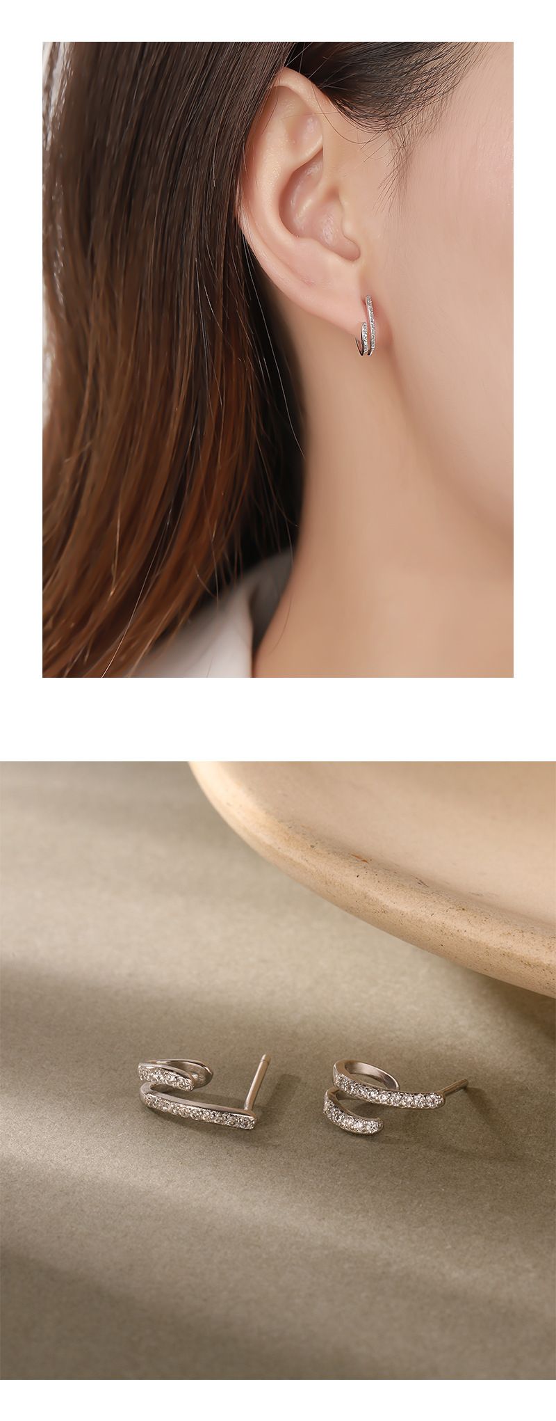 Orecchini per donna sterg sier retro nicchia ins orecchini coreani cerchio oro zircone_voghion.com