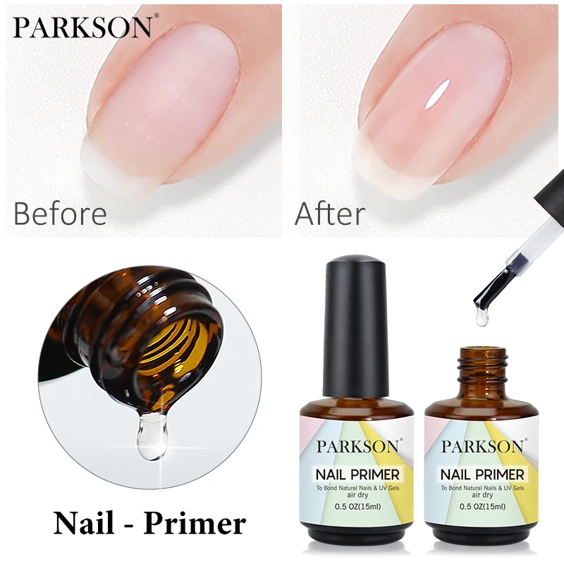 Parkson 15 ml greitai džiūstantis gruntas be rūgščių UV gelio pagrindo gruntas Nereikia UV LED lempos mirkyti gelinis nagų lakas nagų dailės dizainui_voghion.com