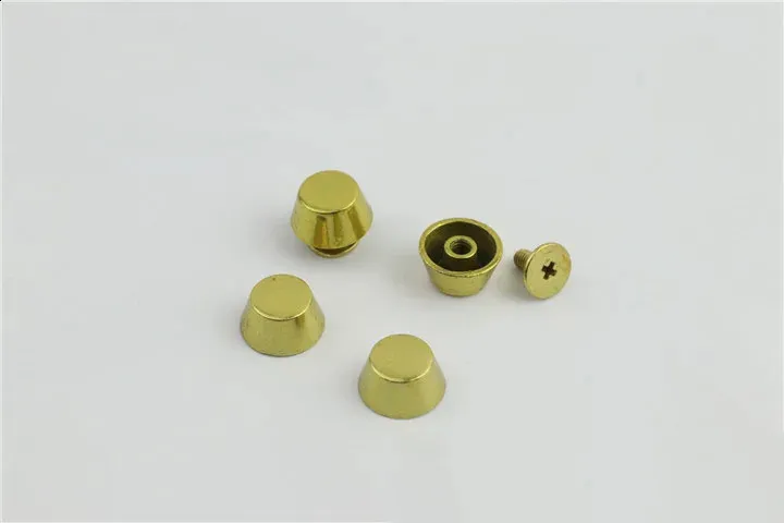 20 set di borse in pelle di alta qualità in metallo color oro rosa con fondo protettivo per piedini, chiodi, cintura, bottone a vite_voghion.com