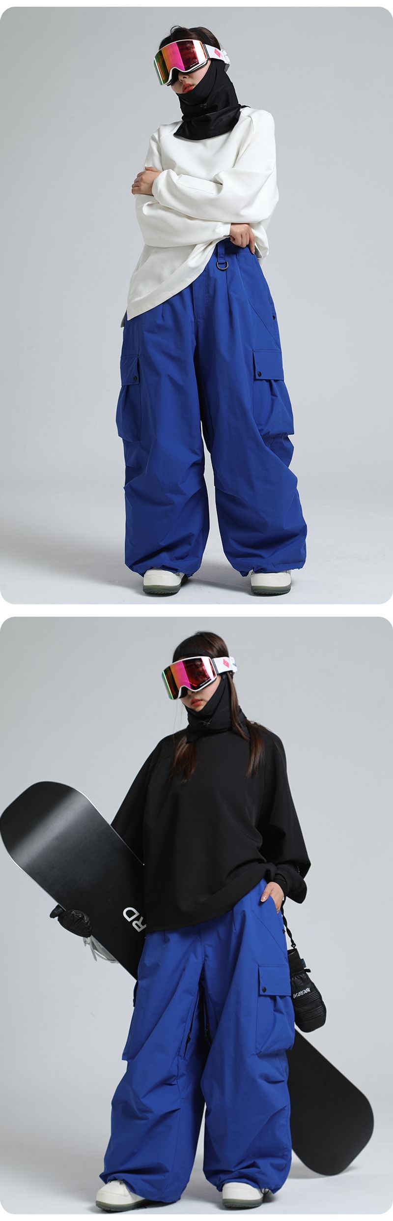 Neue winter im freien lose taille schutz ski frauen wasserdichte warme Amerikanischen professionelle snowboard hosen männer_voghion.com