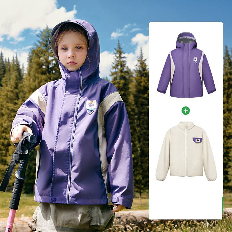 ​​Kids' 3-in-1 Waterproof Windproof Jacket – Thermal Lined All-Season Outdoor Coat For Boys & Girls (Breathable, Parent-Child Matching)​​_voghion.com