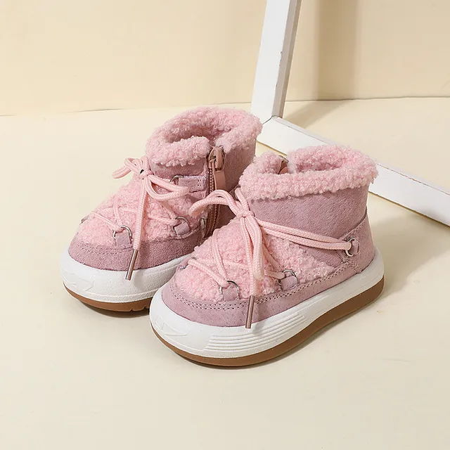 DIMI Novo Outono/Inverno Bebê Quente Pelúcia Sola de Borracha Criança Crianças Tênis Infantis Sapatos Moda Meninos Meninas Botas_voghion.com