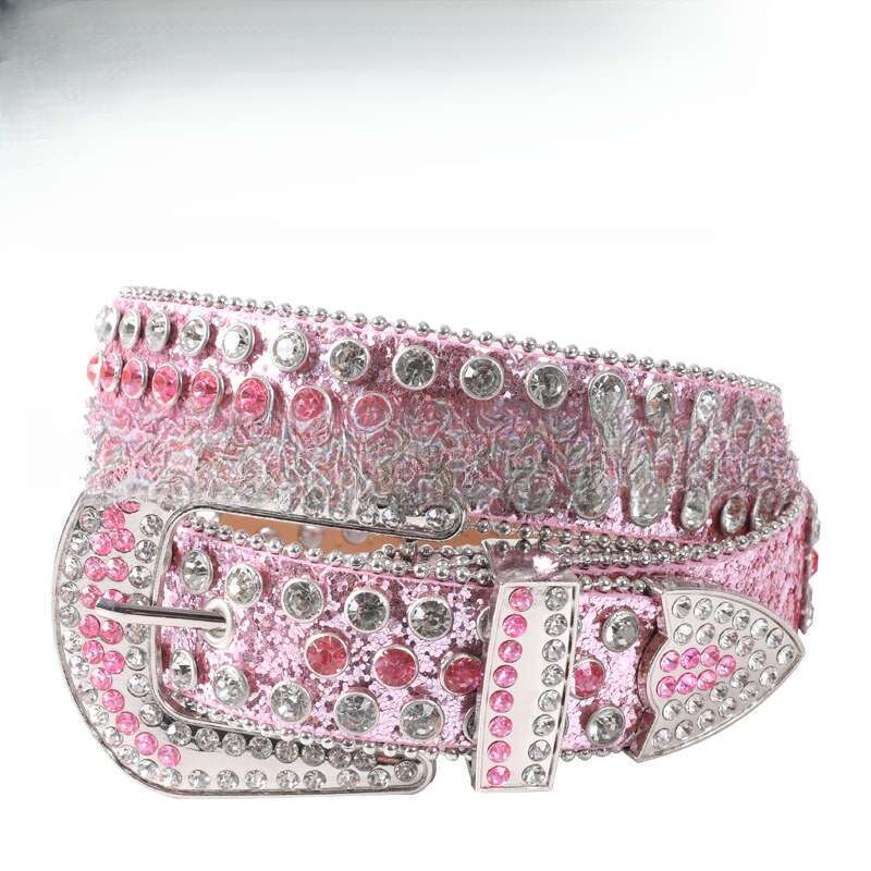 Neuer Jeansgürtel mit Strassverzierung für Damen_voghion.com