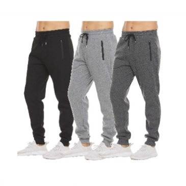 Men’s Slim Fit Jogger Pants With Zipper Cuffs – Breathable Polyester Activewear For Running, Gym & Casual Wear