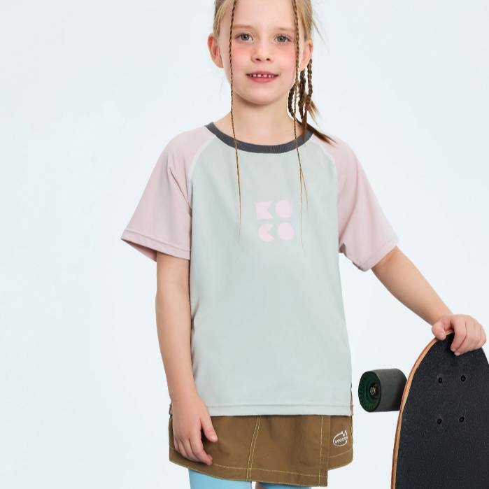 Camiseta infantil de secado rápido y refrescante con factor de protección solar UPF 50+: elástica y transpirable para deportes de verano (88 % nailon, protección de clase A)_voghion.com