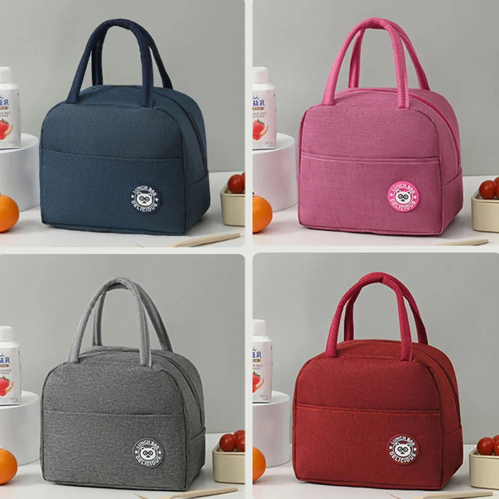 Kühltasche mit großer Kapazität, wasserdicht, Oxford, tragbar, mit Reißverschluss, Thermotaschen für Frauen, isolierte Lunchbox, Picknick-Lebensmitteltasche_voghion.com