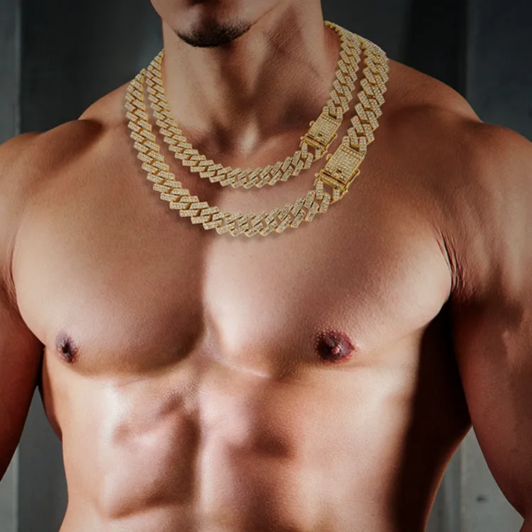 Collana catena miami cuban link iced out per uomo e donna_voghion.com
