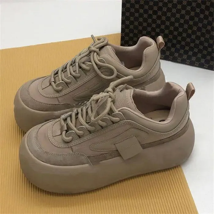 Scarpe sportive donna con plateau retro invernali stringate_voghion.com