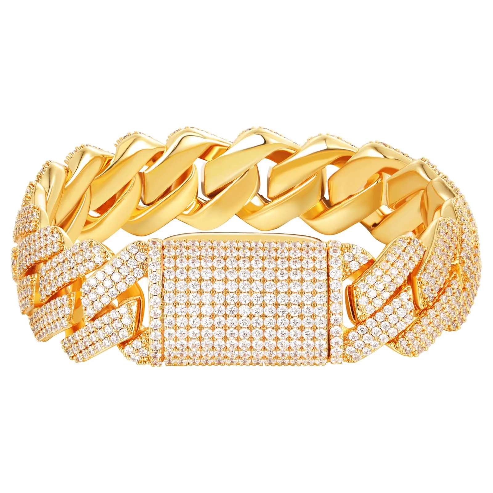 collana a catena a maglie cubane di moda firmata per uomo 3 file di diamanti moissanite bling 20MM catene girocollo larghe ghiacciate_voghion.com