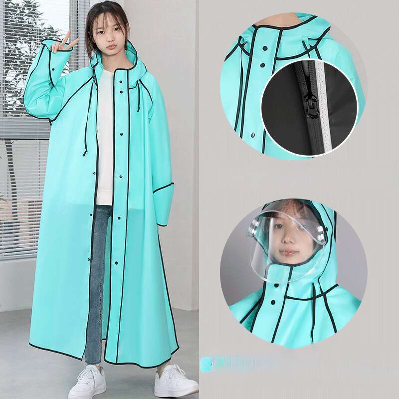 raincoat, E-bike, Adult, Rainproof, Full Body, Male, Female, Student, Hiking, Cycling, Raincoat, Male And Female_voghion.com