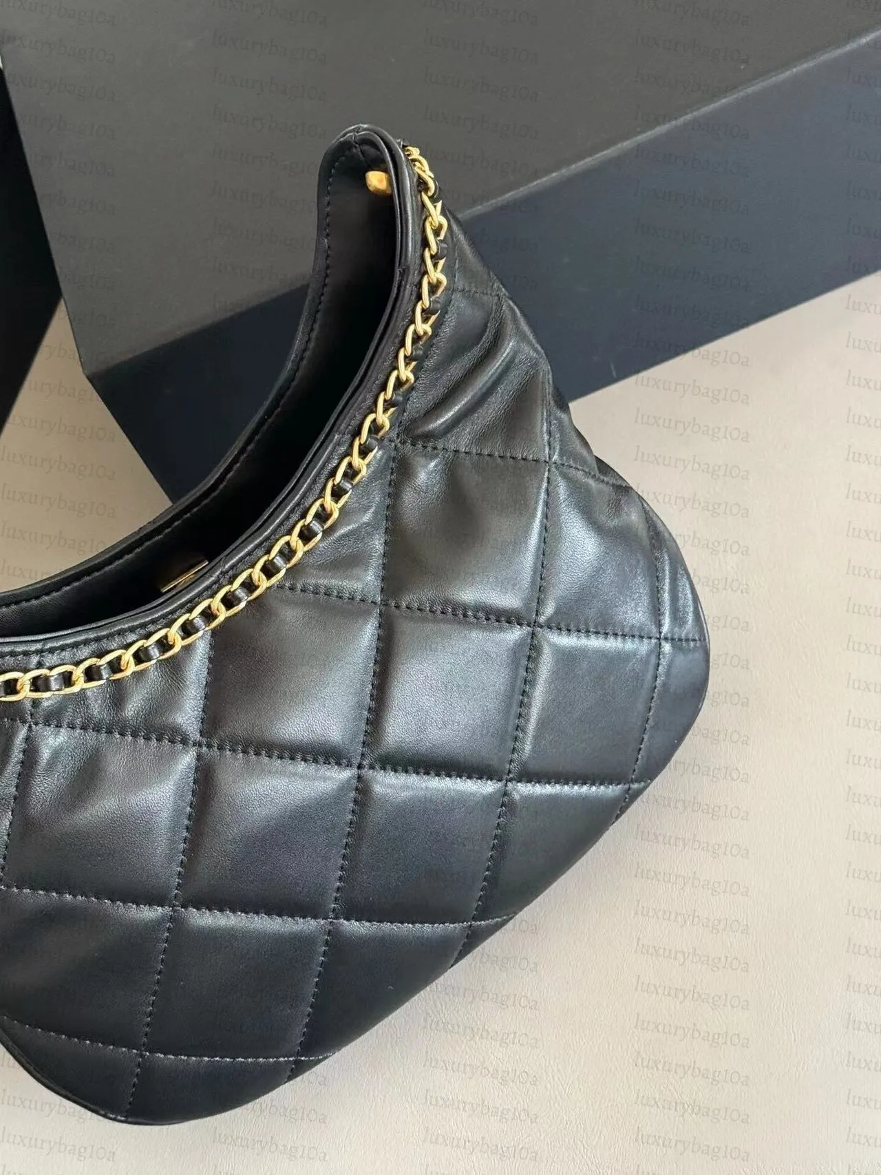 Leather Handbags Soft Sheepskin Shoulder - Quilted Design Women's Hobo Bag With Bowknot Straps, 2617cm_voghion.com