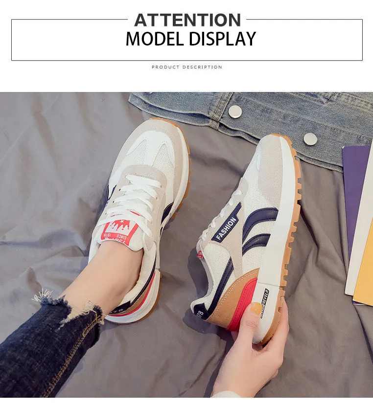 waffle Νέα καλοκαιρινά casual mesh κορεάτικη έκδοση unisex μικρά λευκά αναπνεύσιμα αθλητικά παπούτσια Lhshoe_voghion.com