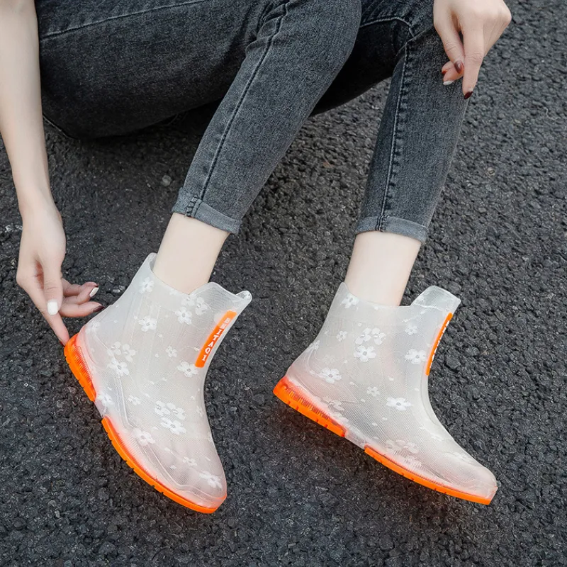 Stivali da pioggia donna impermeabili antiscivolo alla moda_voghion.com