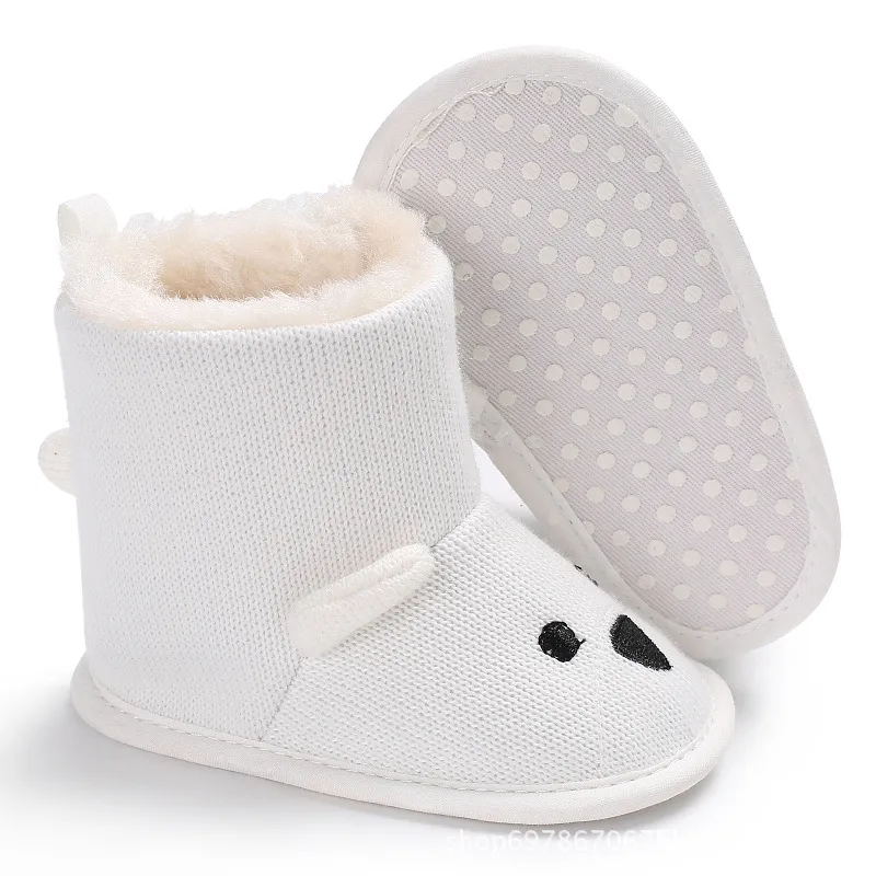 Infant Winter Baby Toddler Newborn Cute Cartoon Bear Shoes Cutefeet Girls Boys Little Kid First Walkers Snow Boots_desvips.com
